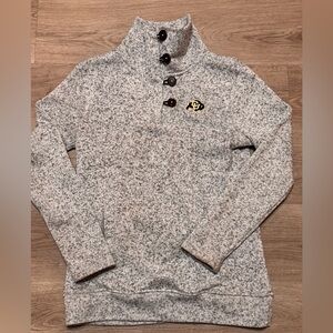 Women’s Champion Elite Gray University of Colorado Buffaloes Turtleneck Sweater